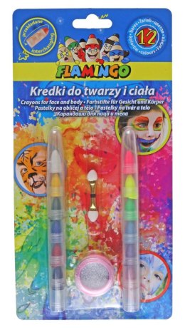 Kredki do malowania twarzy segmentowe mix 12 kol. Titanum Titanum