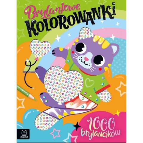 Książka dla dzieci Brylantowe kolorowanki z kotkiem. 1000 brylancików Aksjomat Aksjomat