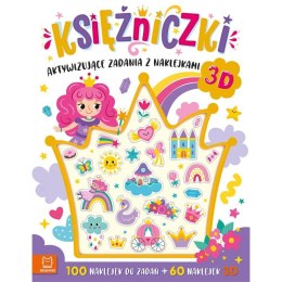 Książka dla dzieci Księżniczki. Aktywizujące zadania z naklejkami 3D Aksjomat Aksjomat