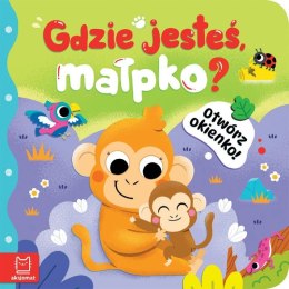 Książka dla dzieci Otwórz okienko! Gdzie jesteś, małpko ? Aksjomat Aksjomat