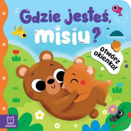 Książka dla dzieci Otwórz okienko! Gdzie jesteś, misiu ? Aksjomat Aksjomat