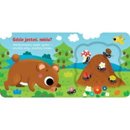 Książka dla dzieci Otwórz okienko! Gdzie jesteś, misiu ? Aksjomat Aksjomat