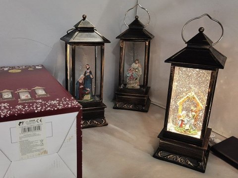 Lampion świąteczny LED z motywem świątecznym 28cm Adar (624559) Adar