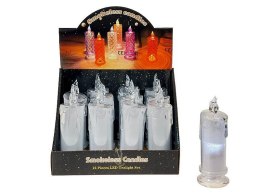 Lampki świąteczne LED 18x6,5cm,na podstawce, zimne białe światło, na baterie 2xAA Adar (616561) Adar