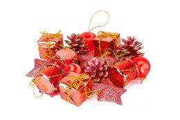 Ozdoba świąteczna Komplet ozdób choinkowych (16 szt.) czerwonych Arpex (BN6349CZE-1851) Arpex