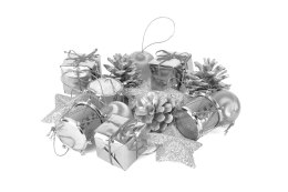 Ozdoba świąteczna Komplet ozdób choinkowych (16 szt.) srebrnych Arpex (BN6363SRE-1851) Arpex