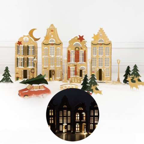Ozdoba świąteczna Świąteczne domki DIY (z lampkami LED i markerem) Arpex (BP7320) Arpex