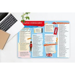 Podkład na biurko Angielskie czasowniki nieregularne mix nadruk PVC PCW Henry (5905701480654) Henry