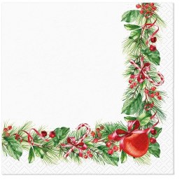 Serwetki BN Christmas branches decor mix nadruk bibuła [mm:] 330x330 Paw (TL234200) Paw