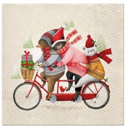 Serwetki Lunch BN Bears Family mix bibuła [mm:] 330x330 Paw (SDL017800) Paw