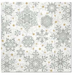 Serwetki Lunch BN Snowy Baubles biała papier [mm:] 330x330 Paw (SDL057800) Paw