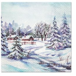 Serwetki Lunch BN Winter Village mix nadruk bibuła [mm:] 330x330 Paw (SDL015800) Paw