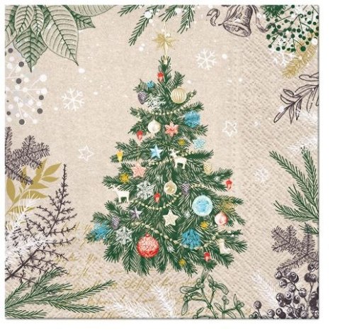 Serwetki Lunch BN beżowy papier [mm:] 330x330 Paw (SDLE021800) Paw