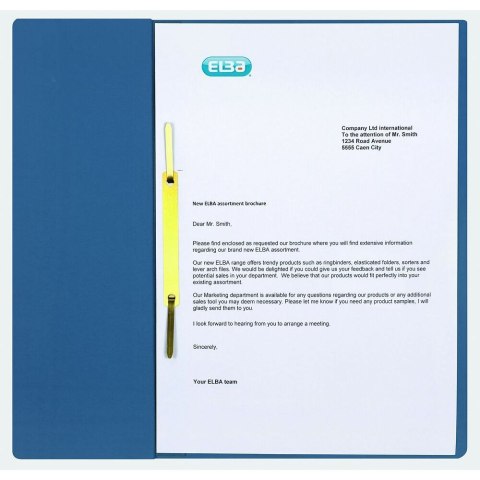 Skoroszyt A4 niebieski karton Elba (100551890) Elba