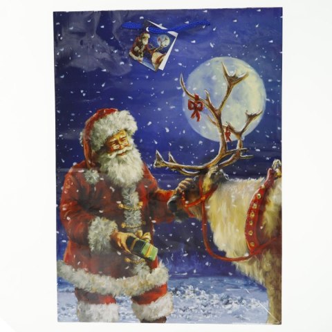 Torba prezentowa torebka laminowana mikołaje [mm:] 330x457x 102 Panorama (pl-9) Panorama