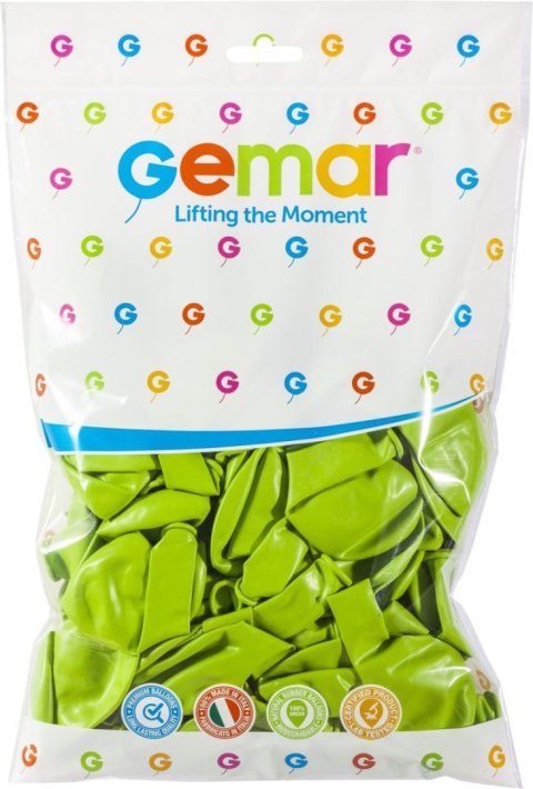 Balon gumowy pastelowy 100 szt zielony jasny 12cal Godan (G110/11) Godan