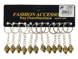 Brelok metalowy globus karta 12szt. Adar (624337) Adar