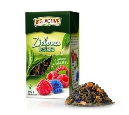 Herbata zielona liściasta z maliną 100 g Big Active (99021) Big Active