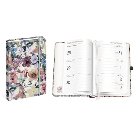 Kalendarz książkowy (terminarz) mat+uv FLOWERS B6 Interdruk (192 strony) Interdruk