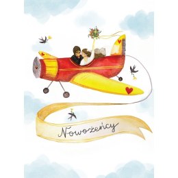 Kartka składana KARNET B6 Ślub samolot B6 Henry (5907465660341) Henry