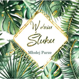 Kartka składana KARNET KWDU¯Y SLUB HS MONSTERA kw Henry (5907465665230) Henry