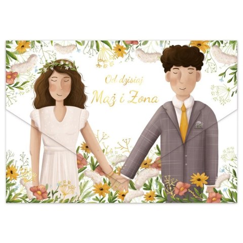 Kartka składana A5 Karnet A5 SLUB KOPERTA MŁODA PARA BOHO Henry (5907465667753) Henry