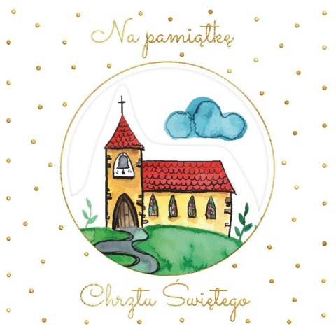 Kartka składana kw chrzest kościółek Henry (5907465665988) Henry