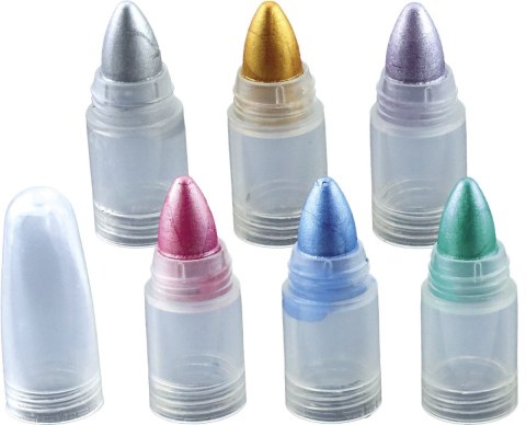 Kredki do malowania twarzy segmentowe Metalic 6 kol. Titanum Titanum