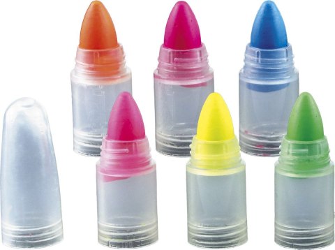 Kredki do malowania twarzy segmentowe fluo 6 kol. Titanum Titanum