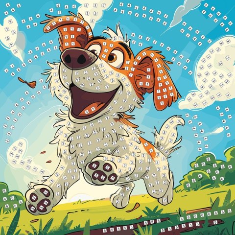 Mozaika biegnący pies Fun&Joy Fun&Joy