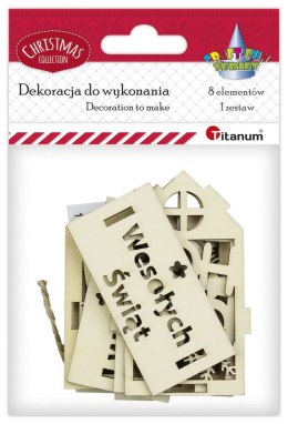 Ozdoba drewniana Craft-Fun Series do złożenia Przywieszka drewniana XMAS domek Titanum (DIY-XM(152)) Titanum