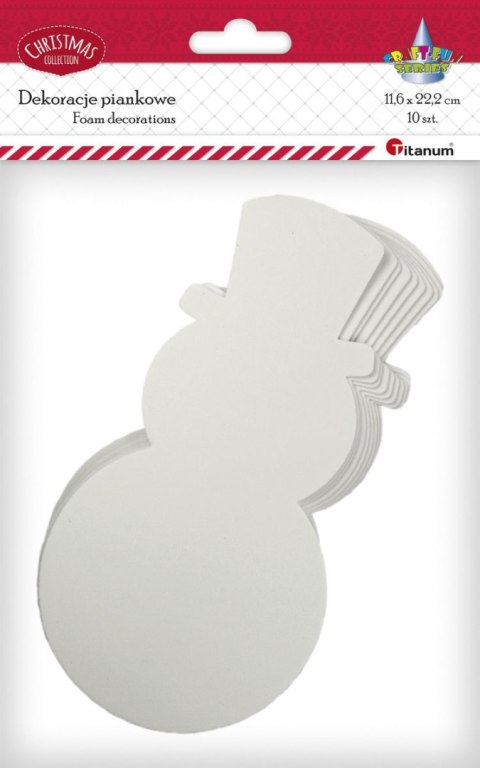 Ozdoba piankowa Craft-Fun Series bałwanek 10 szt Titanum (16084A) Titanum