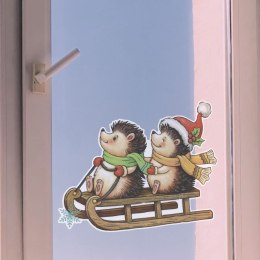 Ozdoba świąteczna Craf-Fun Series dekoracje elektrostatyczne XMAS jeże Titanum (DIY-XM(593)) Titanum