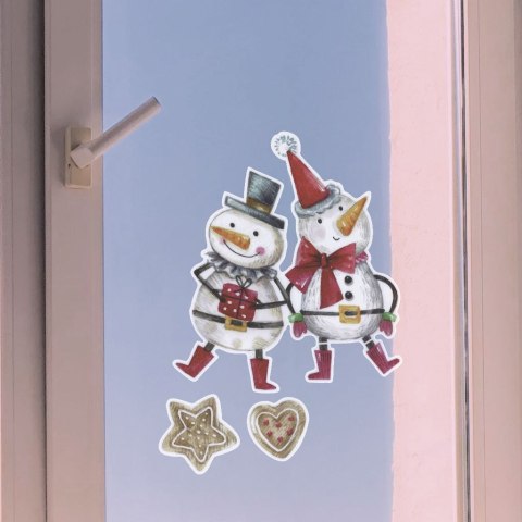 Ozdoba świąteczna Craft-Fun Series dekoracje elektrostatyczne XMAS bałwanki Titanum (DIY-XM(600)) Titanum