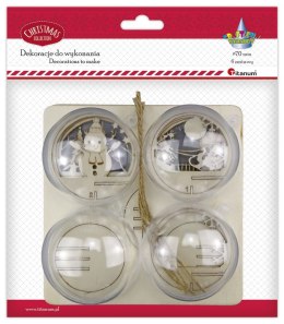 Ozdoba świąteczna Craft-Fun Series do złożenia Bombki akrylowe z widoczkami Titanum (DIY-XM(104)) Titanum