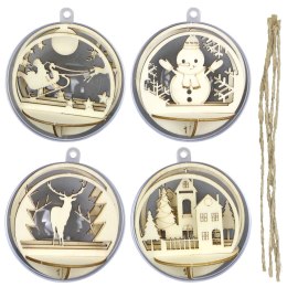 Ozdoba świąteczna Craft-Fun Series do złożenia Bombki akrylowe z widoczkami Titanum (DIY-XM(104)) Titanum