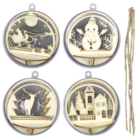 Ozdoba świąteczna Craft-Fun Series do złożenia Bombki akrylowe z widoczkami Titanum (DIY-XM(104)) Titanum