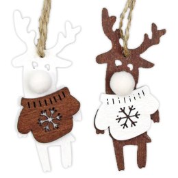 Ozdoba świąteczna Craft-Fun Series zawieszki renifery w sweterkach Titanum (DIY-XM(585)) Titanum