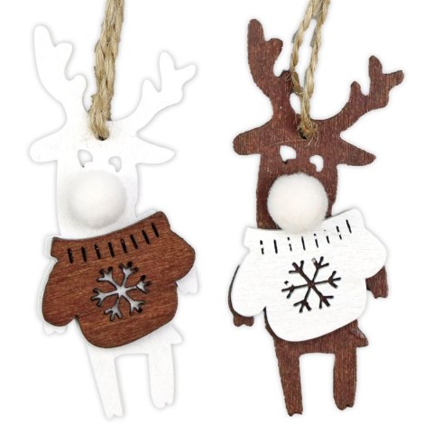 Ozdoba świąteczna Craft-Fun Series zawieszki renifery w sweterkach Titanum (DIY-XM(585)) Titanum