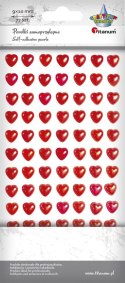 Perełki Craft-Fun Series samoprzylepne serca Czerwony Titanum Titanum