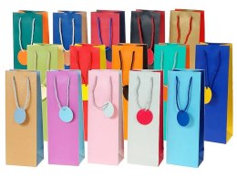 Torba prezentowa na butelkę, mix kolorów [mm:] 350x120x 90 Adar (625211) Adar