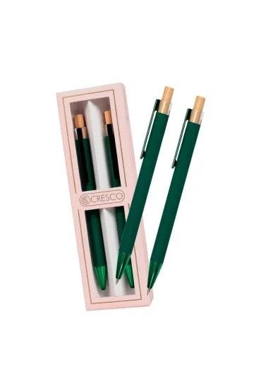 Zestaw piśmienniczy DYPLOMAT zielony Dy-07 DŁUGOPIS +OŁÓWEK Cresco (250058) Cresco