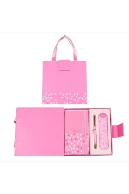 Zestaw piśmienniczy PREMIUM RÓŻOWY DŁUG.+NOTES+ETUI Cresco (851001) Cresco