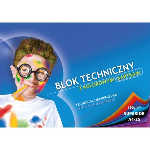Blok techniczny superior A4 170g 25k Kreska Kreska