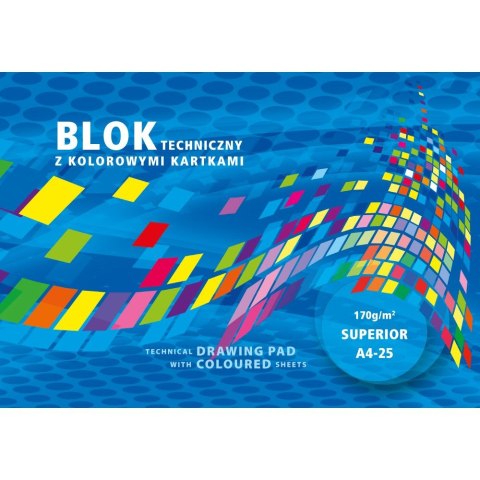 Blok techniczny superior A4 170g 25k Kreska Kreska