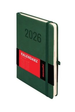 Kalendarz książkowy (terminarz) 2026 MEMOFIX DNS A5 Antra (zielony) Antra