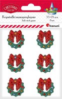 Kryształki Craft-Fun Series Wianki bożonarodzeniowe czerwono-zielony Titanum (DIY-CH-12(106)) Titanum