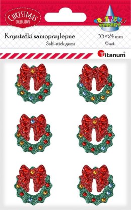 Kryształki Craft-Fun Series Wianki bożonarodzeniowe czerwono-zielony Titanum (DIY-CH-12(106)) Titanum
