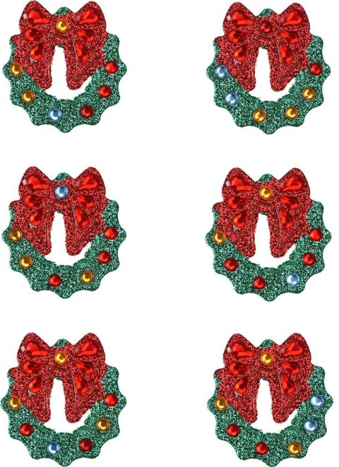 Kryształki Craft-Fun Series Wianki bożonarodzeniowe czerwono-zielony Titanum (DIY-CH-12(106)) Titanum