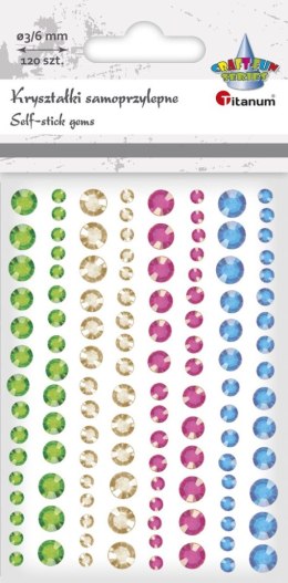 Kryształki Craft-Fun Series samoprzylepne Pastelowe kropki mix Titanum Titanum